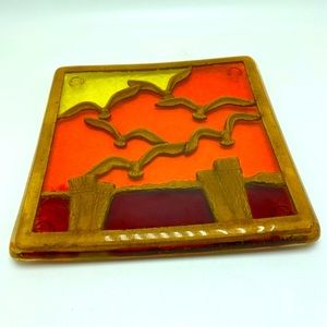 Vintage Design International Resin Hot Plate Seagulls